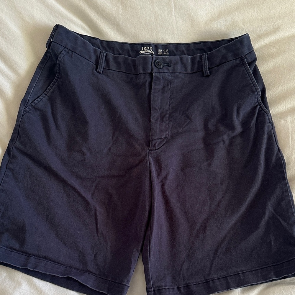 Todd Snyder Men's Dark Blue Flat Front Shorts